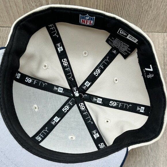 New Era Cap Sz 7 3/8 NFL Dallas Cowboys Super Bowl Champions 59 FIFTY White Navy - Picture 7 of 8